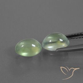 Gemas de Prehnite Verde amarillo claro natural de 2.65 ct, Ovalada, Transparente