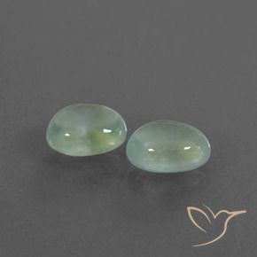 Gemas de Prehnite Verde muy claro natural de 2.09 ct, Ovalada, Transparente