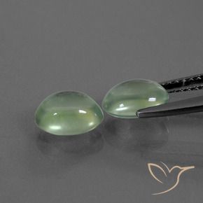 Gemas de Prehnite Verde amarillento natural de 2.52 ct, Ovalada, Transparente