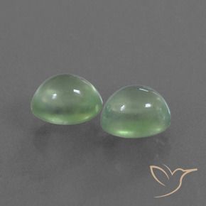 Gemas de Prehnite Verde amarillento natural de 2.34 ct, Ovalada, Transparente