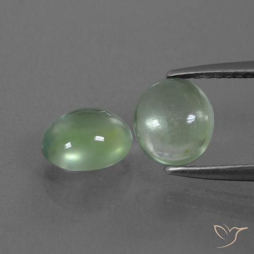 2.36ctw Natural Verde claro Prehnite, Ovalada, Transparente