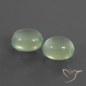 Gemas de Prehnite Verde amarillo claro natural de 4.66 ct, Ovalada, Transparente