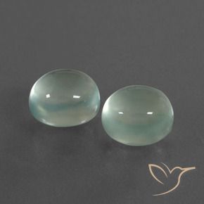 Gemas de Prehnite Verde amarillo muy claro natural de 4.96 ct, Ovalada, Transparente