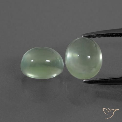 3.70ctw Natural Verde muy claro Prehnite, Ovalada, Transparente
