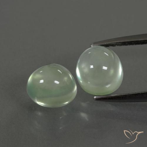 3.47ctw Natural Verde muy claro Prehnite, Ovalada, Transparente
