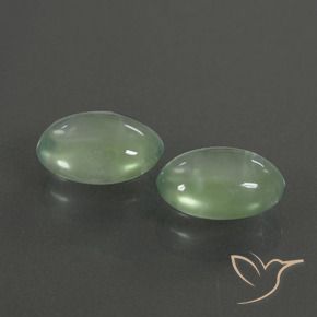 Gemas de Prehnite Verde cálido natural de 3.48 ct, Ovalada, Transparente