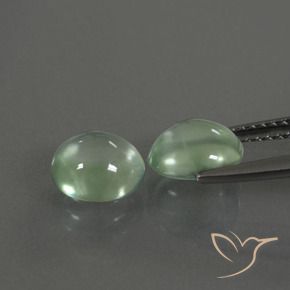 Gemas de Prehnite Verde amarillo claro natural de 3.18 ct, Ovalada, Transparente