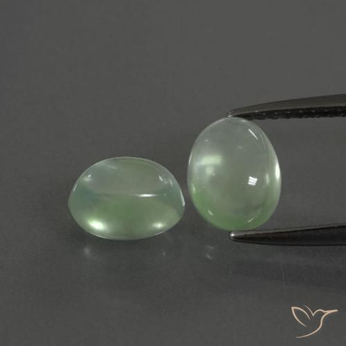 3.04ctw Natural Verde cálido Prehnite, Ovalada, Transparente