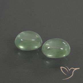 Gemas de Prehnite Verde cálido natural de 3.04 ct, Ovalada, Transparente