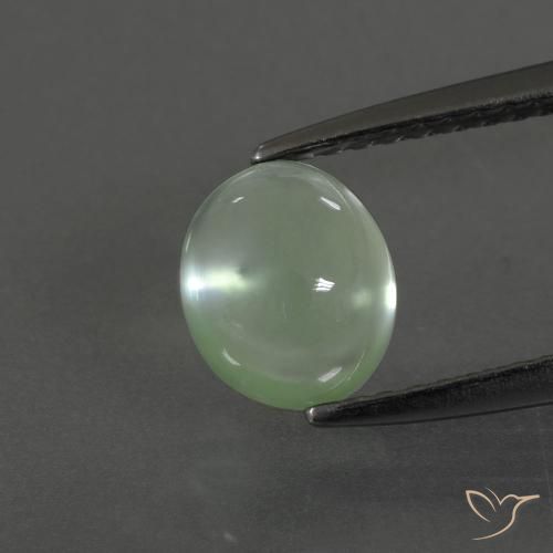1.70ct Natural Verde cálido Prehnite, Ovalada, Transparente