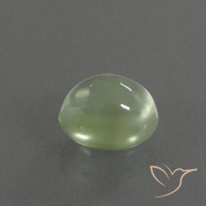 Prehnite Verde lima pálido natural de 1.50 ct, Ovalada, Transparente