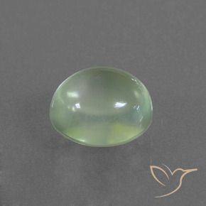 Prehnita verde natural de 2,34 ct, corte óvalo, transparente