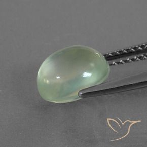 Prehnita verde natural de 2,34 ct, corte óvalo, transparente