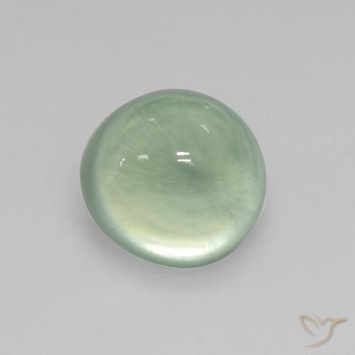 3.14ct Natural Verde pera claro Prehnite, Ovalada, Transparente