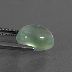 Prehnita verde natural de 2,52 ct, corte óvalo, transparente