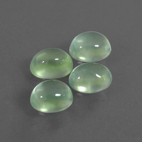 Gemas de Prehnite Verde natural de  ct, Corte Óvalo, Transparente