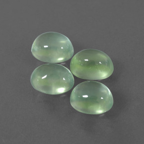 Gemas de Prehnite Verde natural de  ct, Corte Óvalo, Transparente