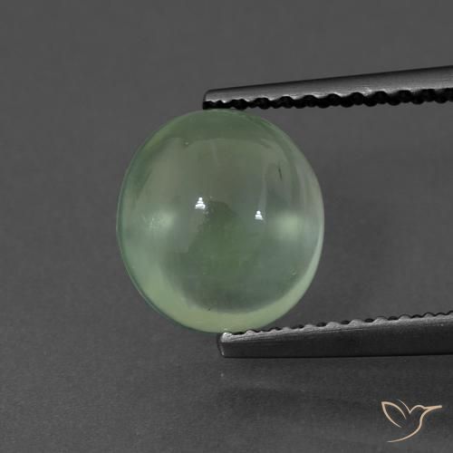 2.34ct Natural Verde pino claro Prehnite, Ovalada, Transparente