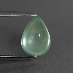 Prehnite Verde natural de 2.30 ct, En forma de pera, Transparente
