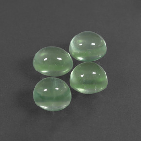 Gemas de prehnita verde natural de  ct, corte óvalo, transparente