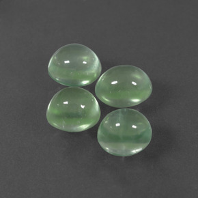 Gemas de prehnita verde natural de  ct, corte óvalo, transparente
