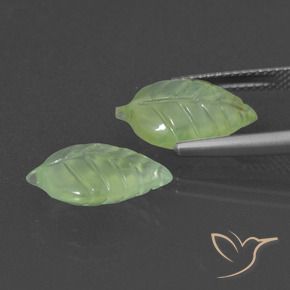Gemas de Prehnite Verde amarillo natural de 8.63 ct, Elegante, Translúcido