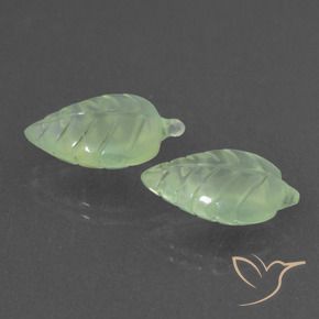 Gemas de Prehnite Verde pera pálido natural de 11.85 ct, Elegante, Translúcido