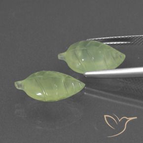 Gemas de Prehnite Verde lima natural de 11.68 ct, Elegante, Translúcido