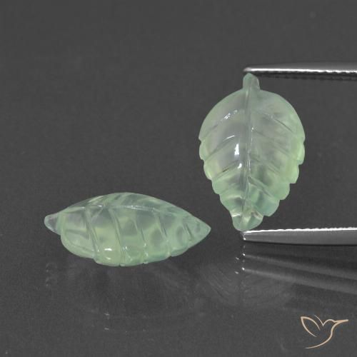 9.73ctw Natural Verde muy claro Prehnite, Elegante, Translúcido