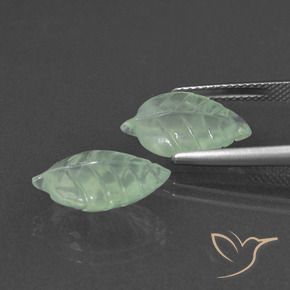 Gemas de Prehnite Verde muy claro natural de 9.73 ct, Elegante, Translúcido