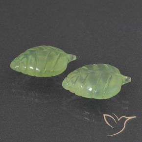 Gemas de Prehnite Verde amarillento natural de 10.14 ct, Elegante, Translúcido