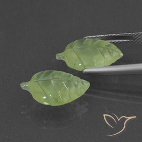 Gemas de Prehnite Verde amarillento natural de 10.14 ct, Elegante, Translúcido
