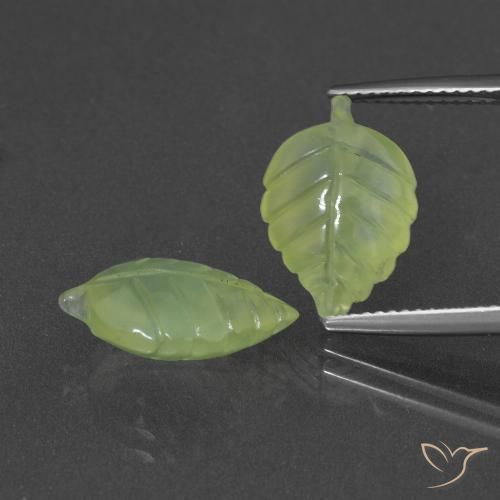 8.80ctw Natural Verde lima Prehnite, Elegante, Translúcido