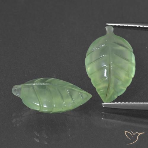 14.47ctw Natural Verde medio Prehnite, Elegante, Translúcido