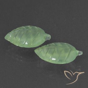 Gemas de Prehnite Verde medio natural de 14.47 ct, Elegante, Translúcido
