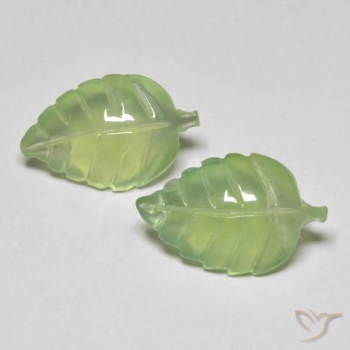 Gemas de Prehnite Verde lima pálido natural de 8.38 ct, Elegante, Translúcido