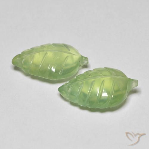Gemas de Prehnite Verde lima pálido natural de 8.38 ct, Elegante, Translúcido