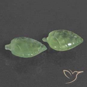 Gemas de Prehnite Verde pera pálido natural de 10.56 ct, Elegante, Translúcido