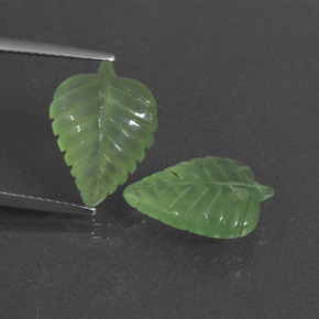 Gemas de prehnita verde natural de 8,96 ct, forma elegante, translúcido