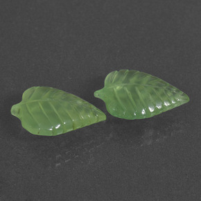 Gemas de prehnita verde natural de 8,96 ct, forma elegante, translúcido