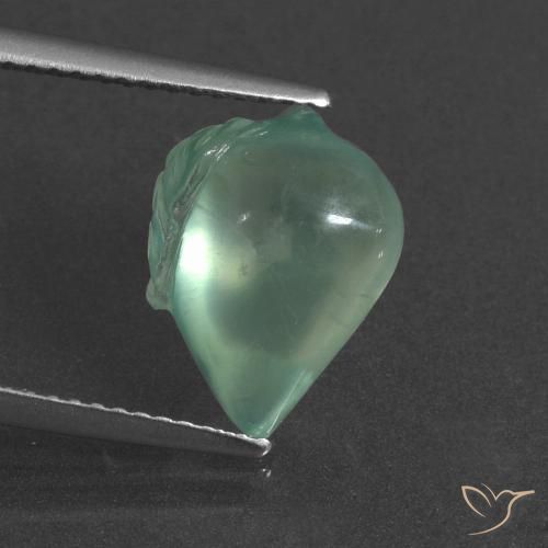 5.19ct Natural Verde frío claro Prehnite, Elegante, Translúcido