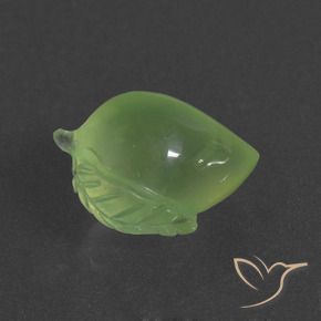 Prehnite Verde pera natural de 6.17 ct, Elegante, Translúcido