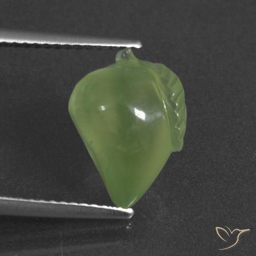 6.02ct Natural Verde cálido Prehnite, Elegante, Translúcido
