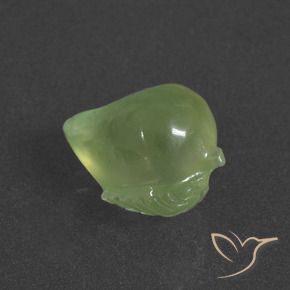 Prehnite Verde cálido natural de 6.02 ct, Elegante, Translúcido