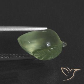 Prehnite Verde amarillento pálido natural de 4.68 ct, Elegante, Translúcido