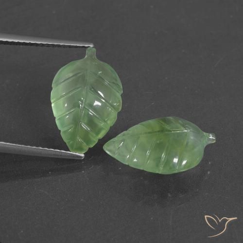 11.57ctw Natural Verde medio Prehnite, Elegante, Translúcido