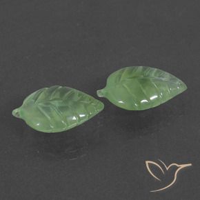 Gemas de Prehnite Verde medio natural de 11.57 ct, Elegante, Translúcido