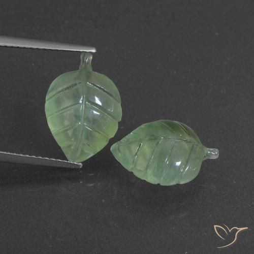 10.15ctw Natural Verde pera claro Prehnite, Elegante, Translúcido