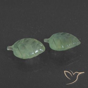 Gemas de Prehnite Verde pera claro natural de 10.15 ct, Elegante, Translúcido