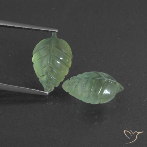 9.01ctw Natural Verde pera claro Prehnite, Elegante, Translúcido